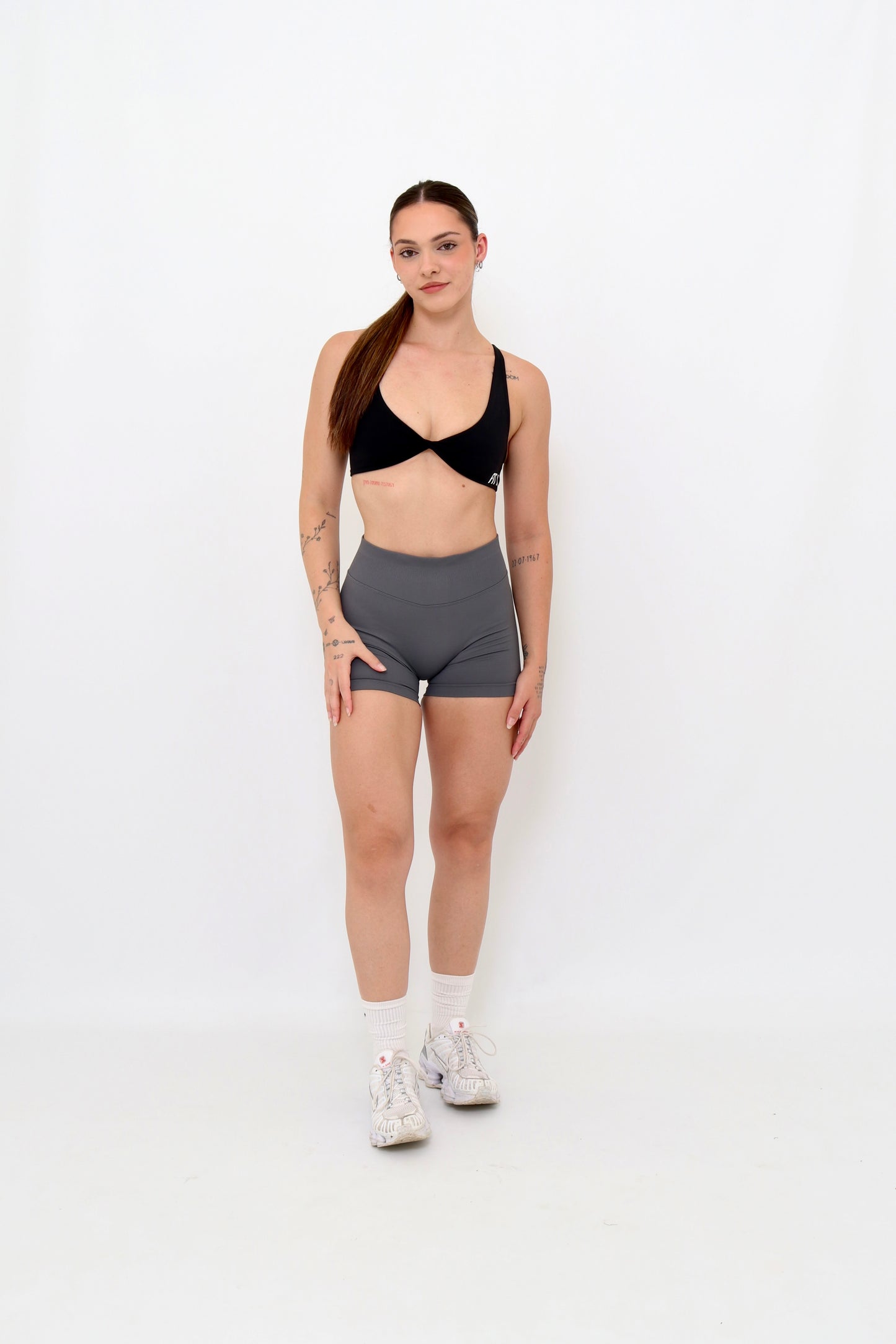 Charcoal grey sculpt shorts