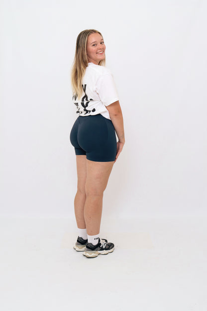 Navy sculpt shorts