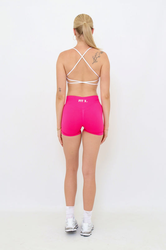 White cross strap sports bra