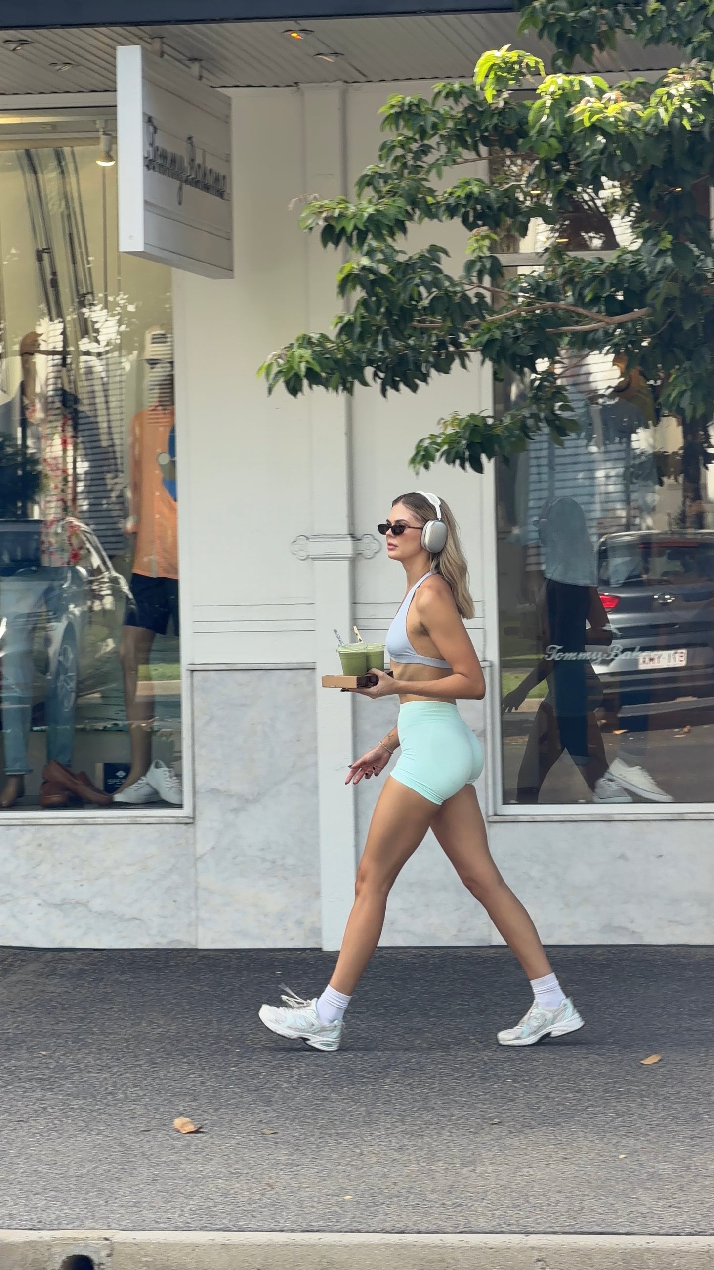 Teal sculpt shorts