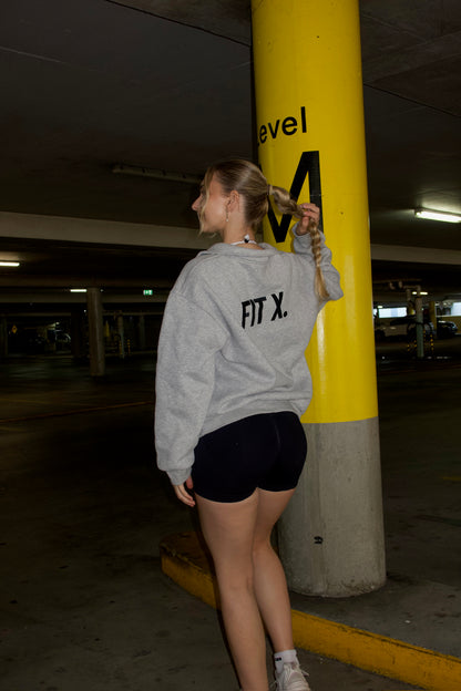 QUARTER ZIP GREY JUMPER