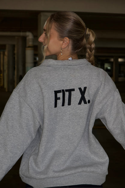 QUARTER ZIP GREY JUMPER