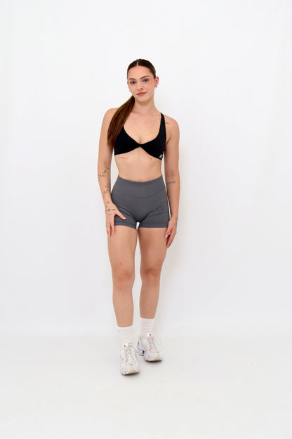 Charcoal grey sculpt shorts