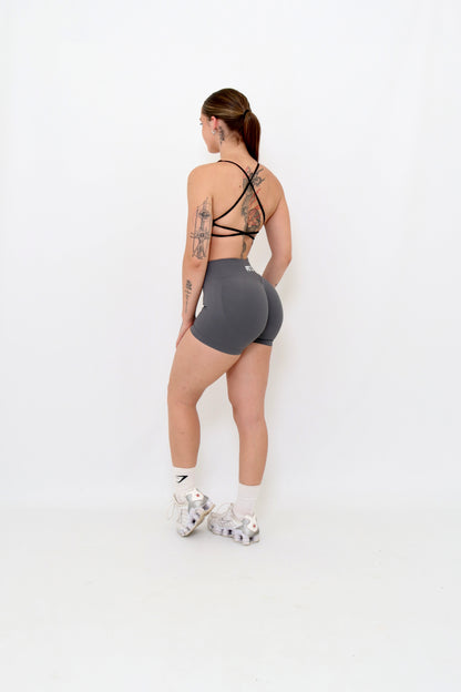 Charcoal grey sculpt shorts