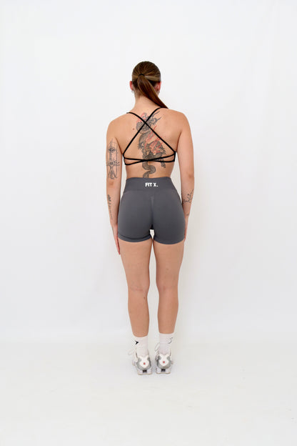 Charcoal grey sculpt shorts