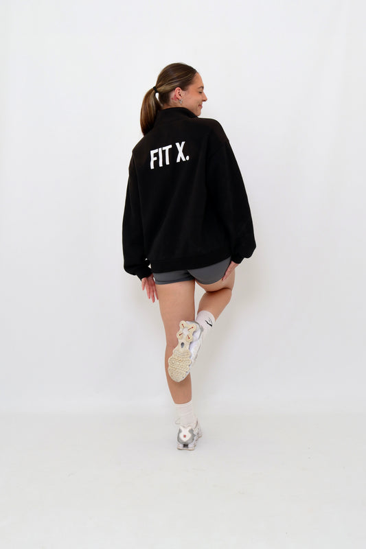 QUARTER ZIP BLACK JUMPER