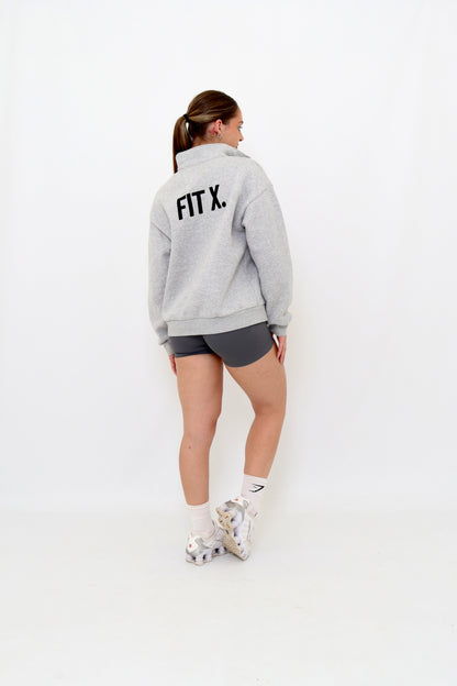 QUARTER ZIP GREY JUMPER