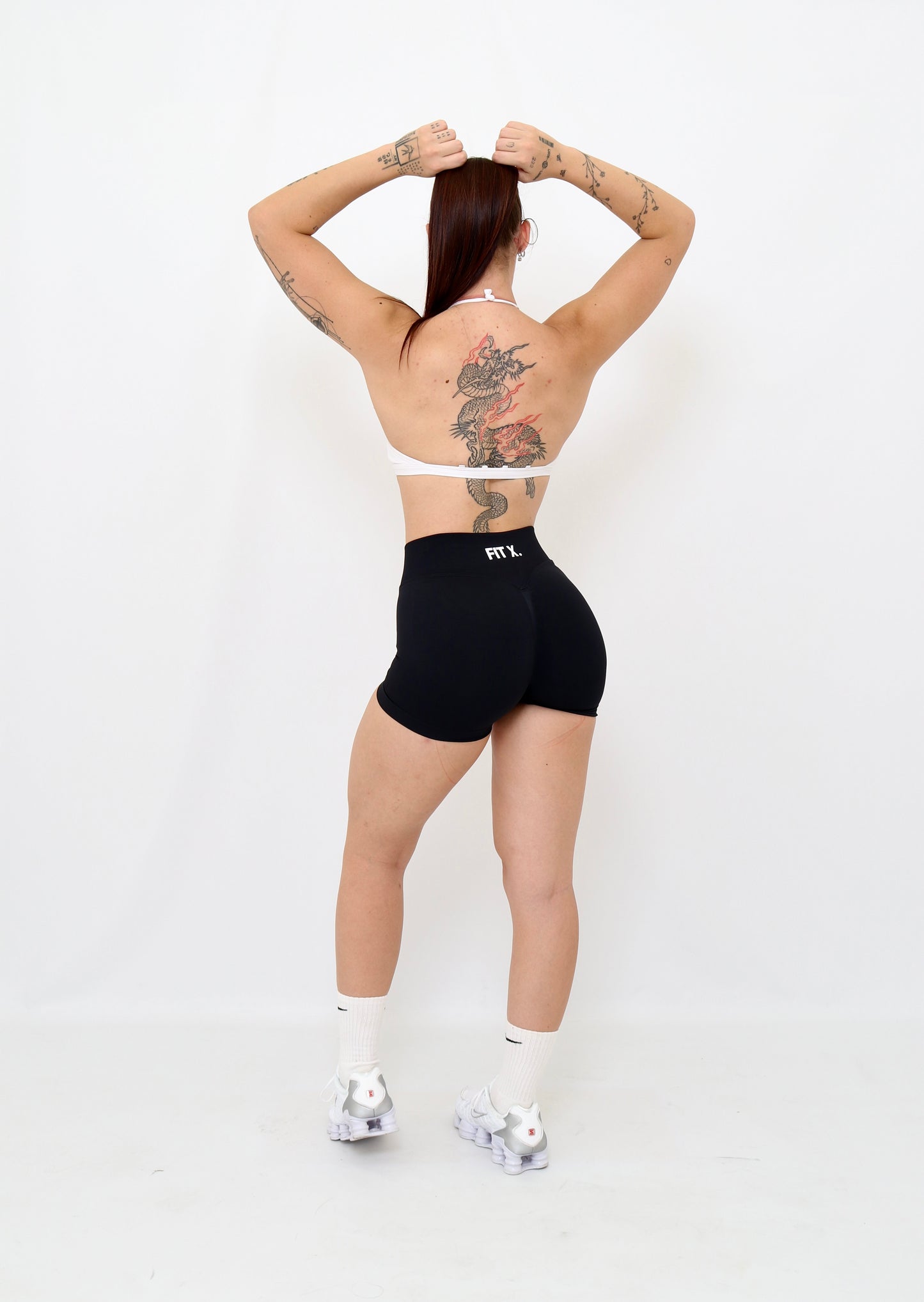 Black sculpt shorts