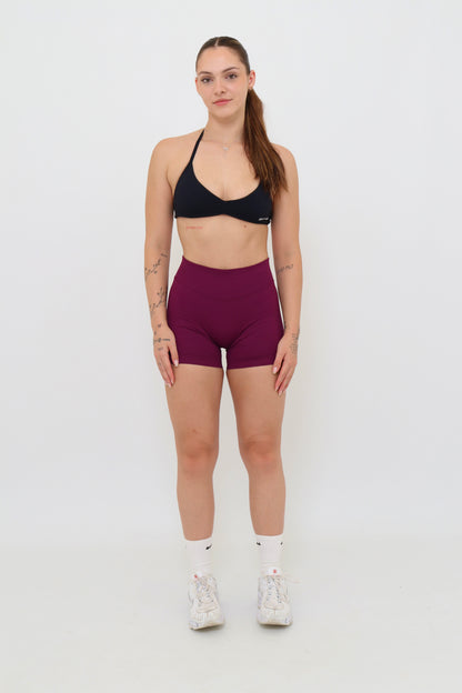 Plum sculpt shorts