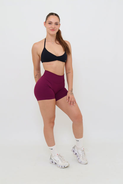 Plum sculpt shorts