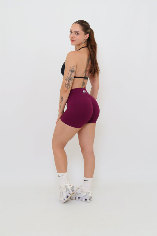 Plum sculpt shorts