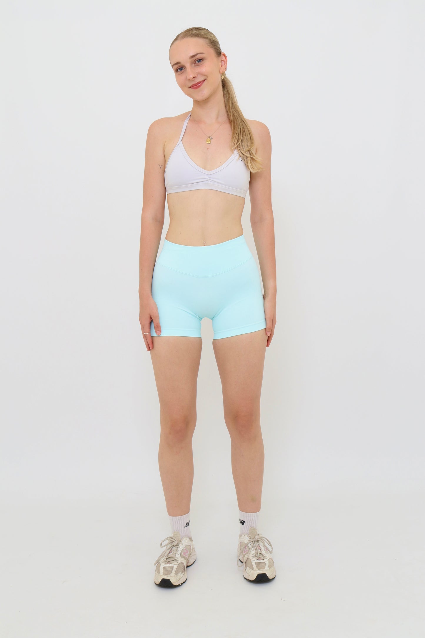 Teal sculpt shorts